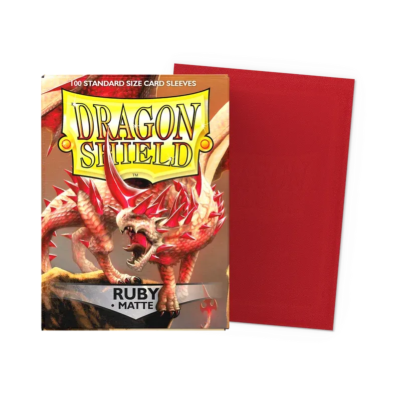 100 Dragon Shield Sleeves - Matte Ruby
