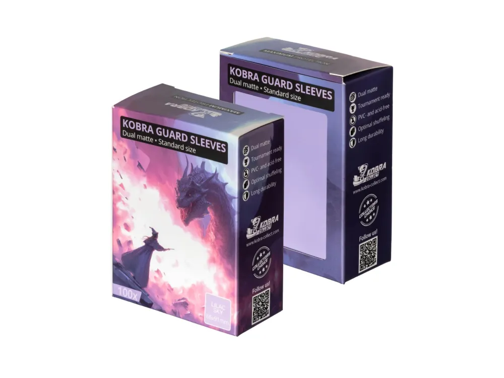 KOBRA Guard Dual Matte Standard Size Card Sleeves 100x - Lilac Sky