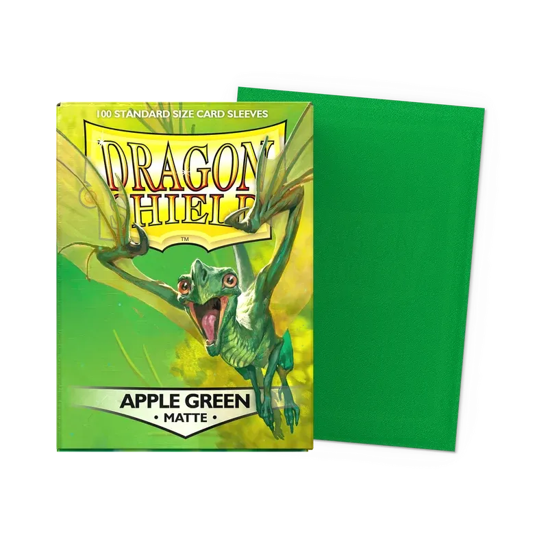 100 Dragon Shield Sleeves - Matte Apple Green