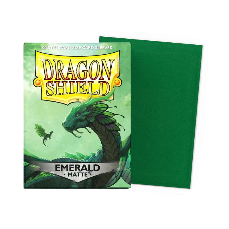 100 Dragon Shield Sleeves - Matte Emerald