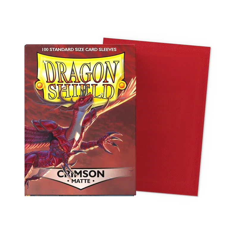 100 Dragon Shield Sleeves - Matte Crimson